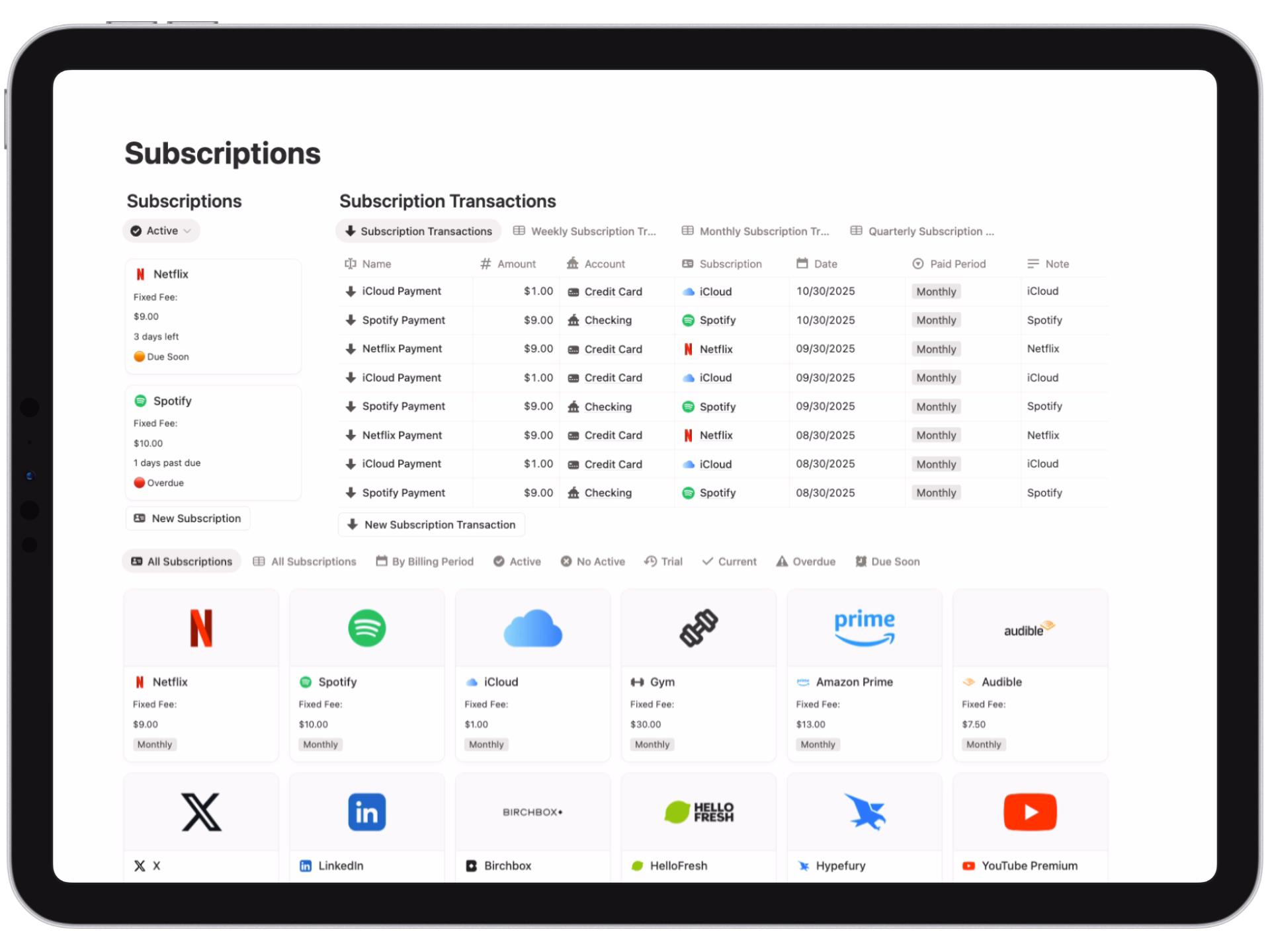 Subscription Manager