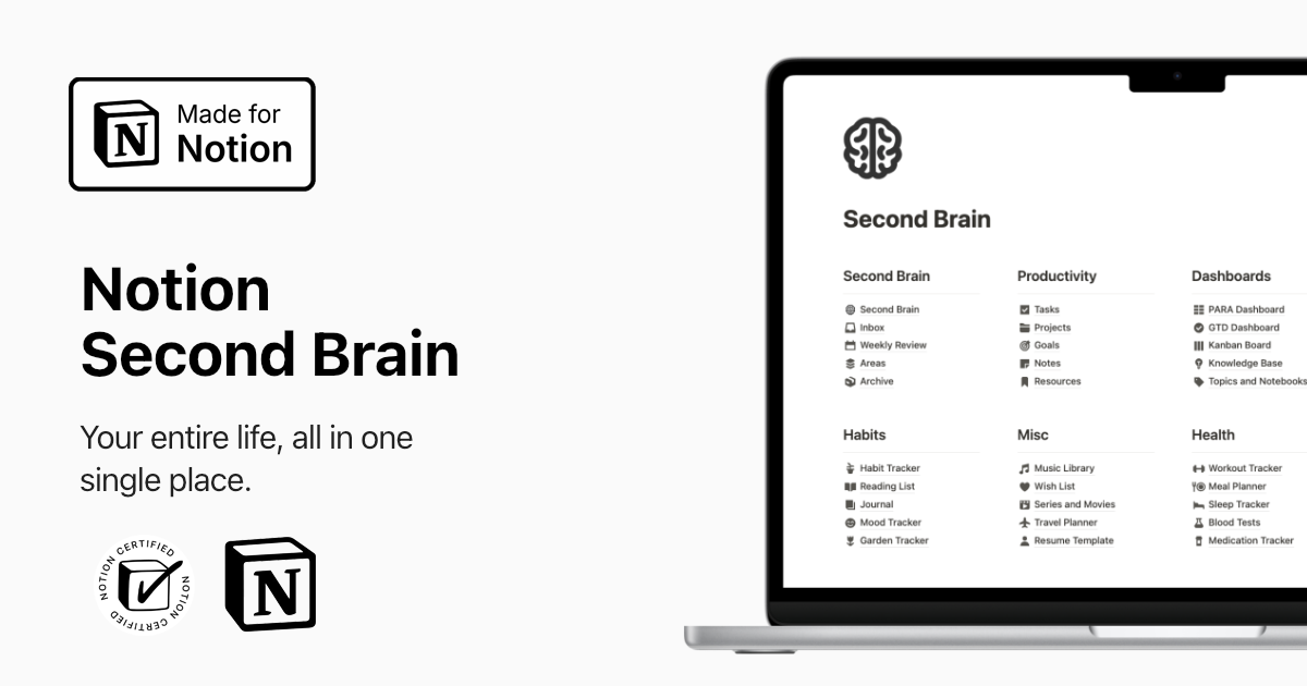 Second Brain Flow Notion Second Brain - Flocelo