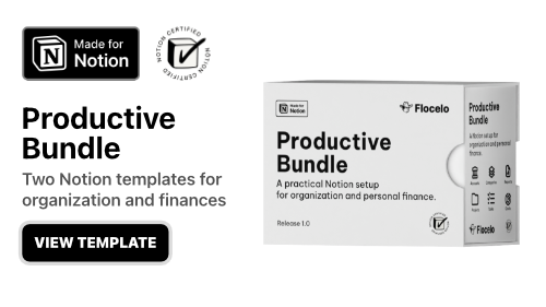 Promotional card for Productive Bundle