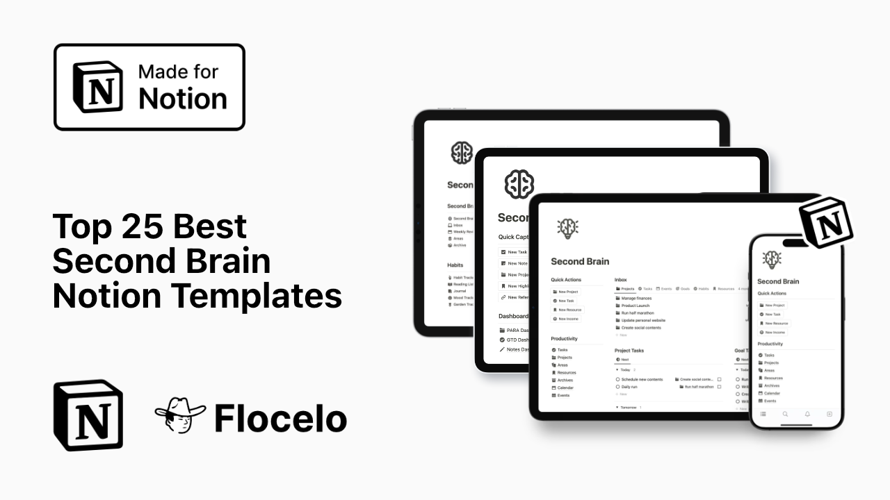 Top 25 Second Brain Templates Cover Image