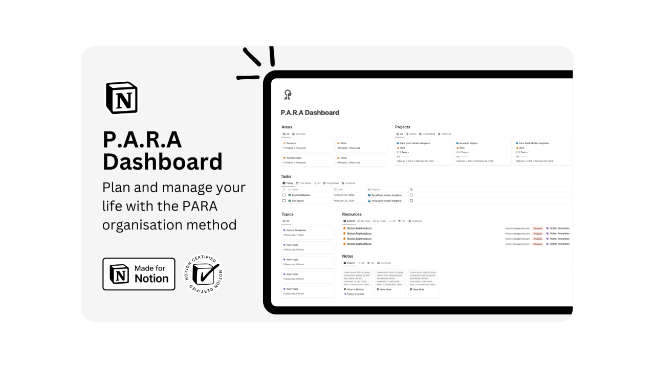 PARA Dashboard - Hashim Sultan